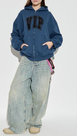 Balenciaga Hoodie, Womens, Navy Blue