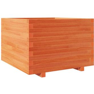 vidaXL Vidaxl - Jardinera Madera Maciza De Pino Marr&oacute;n Cera 70x70x49,5 Cm