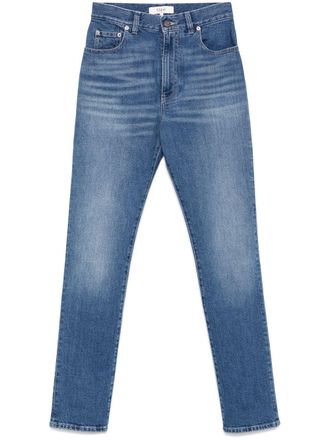 Chlo&eacute; slim-cut jeans - women - Cotton/Polyester/Spandex/Elastane/Cotton/Calf Leather - 27 - Blue