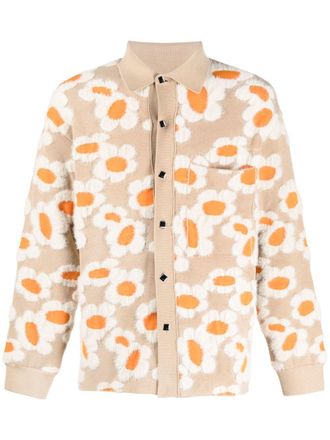 Jacquemus Le Chemise Neve Fleurs cardigan - Neutrals