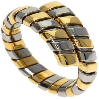 Bulgari Yellow Gold (18K) Stainless Steel Band Ring (Pre-Owned)