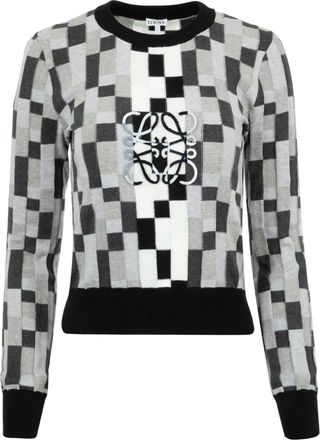 Loewe Anagram cotton sweater - women - Cotton - S - Grey