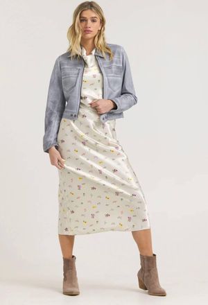 Jakett Hayden Patina Leather Jacket In Blueberry