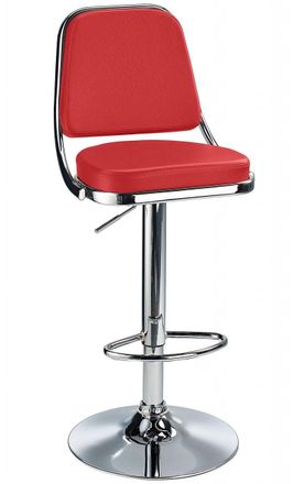 Netfurniture Romano Bar Stool Red Rest Height Adjustable
