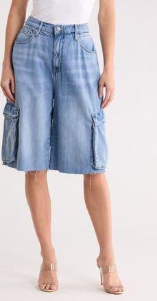 Good American Denim Cargo Shorts in Indigo876 at Nordstrom Rack, Size 00