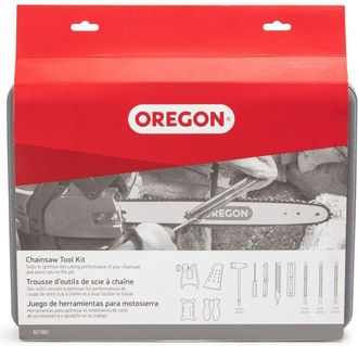 Oregon Scientific Kit per lAffilatura della Catena della Motosega Include Custodia Rigida, Lime, Manici, Misuratore di Profondit&agrave;, Morsa per Ceppi, Cuneo di
