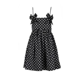 Ganni Polka-Dot Satin Mini Jurk - Dames - Jurken - Zwart - Maat: S Satijn