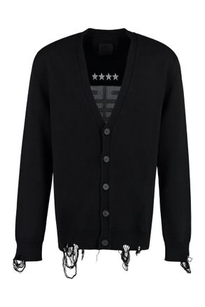 Givenchy Black V Neck Cardigan