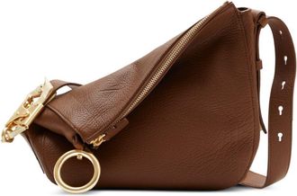 Burberry small Knight leather tote bag - women - Calf Suede/Calf Leather - One Size - Brown