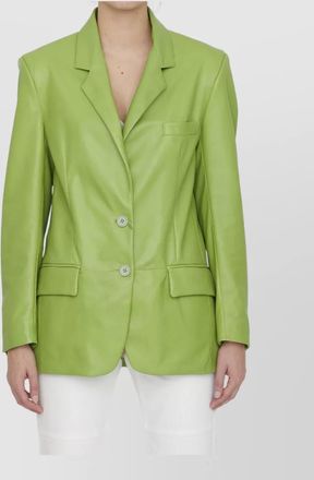 Salvatore Santoro leather oversized single-breasted blazer