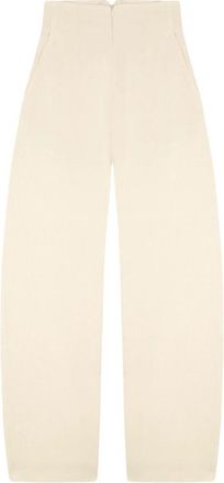 Cortana High-waist Tapered Broek - Dames - Broeken - Beige - XS - Katoen - Broeken