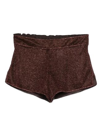 Os&eacute;ree Lumi&egrave;re shimmer shorts - Brown