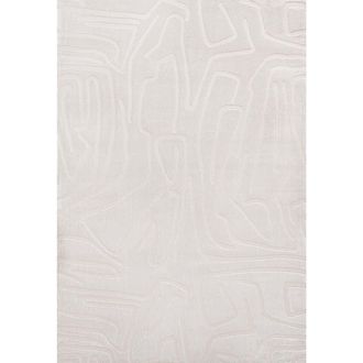 Jonathan Y Designs Alcina Modern Scandinavian Graphic Lines High-Low Area Rug in White/cream at Nordstrom, Size 3Ft 0In X 5Ft 0In