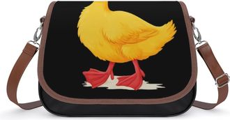 Generic Cute Yellow Duck Womens Crossbody Bag Fashion Shoulder Handbags Message Tote Bag with Adjustable Strap