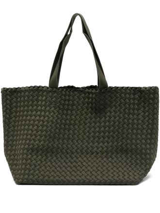 Naghedi large Como woven tote bag - unisex - Neoprene - One Size - Green