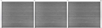 vidaXL Vidaxl - Set De Panel De Valla Wpc Gris 526x146 Cm