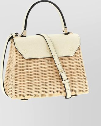 Valextra mini handbag with woven texture and strap