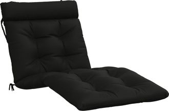 vidaXL Coj&iacute;n De Tumbona Vianen 100% Poli&eacute;ster Negro 200 X 70 X 8 Cm Vidaxl
