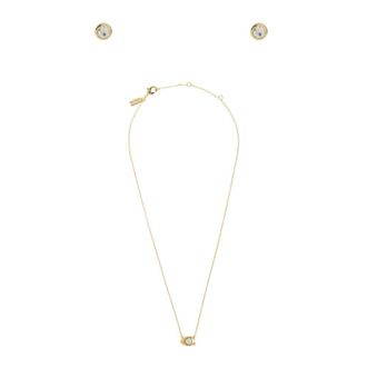 Coach Sieradenset: Oorbellen en Ketting - Dames - Kettingen - Geel - ONE Size - Accessoires