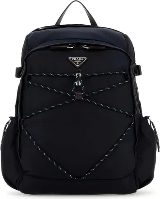 Prada Navy Blue Canvas Backpack