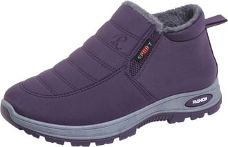 Generic Wide Fit Boots Ladies Winter Boots Cosy and Soft Pull On Snow Boot Trekking Snow Booties Faux Fur Lined Waterproof Anti-Slip Comfort womens waterproof