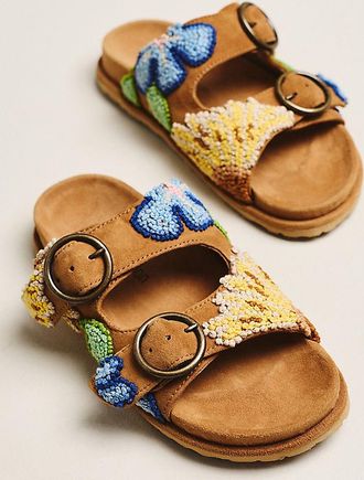 Laidbacklondon Clay French Knot Buckle Slide Sandals