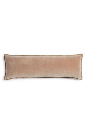 Nordstrom Velveteen Bolster Pillow in Tan Thread at Nordstrom