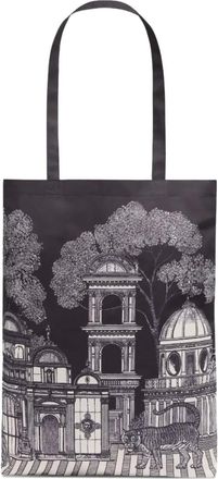 Inou&iuml; Editions printed shoulder bag - women - Recycled Polyester - One Size - Black