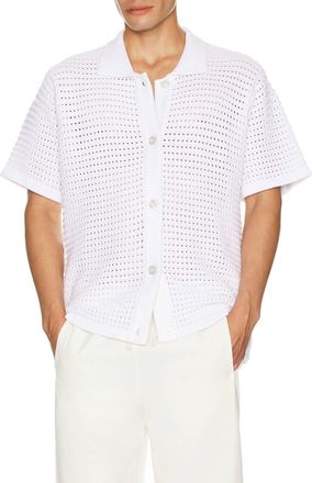 Krost Venice Short Sleeve Button Up Shirt In White
