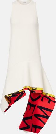 Loewe Vestido corto asim&eacute;trico estampado