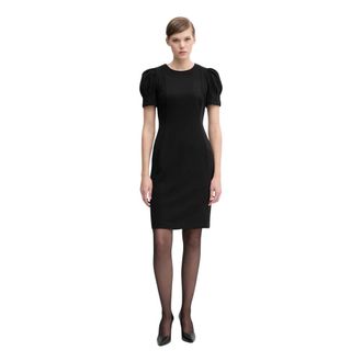 DKNY Dkny, Kleedjes, Dames, Zwart, M, Leer, Mini Jurk