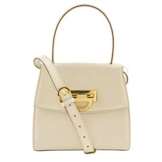 Celine Pre-owned Handbags, female, White, Size: ONE SIZE Pre-owned Vintage Leather Handbag
