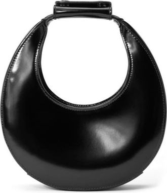 Staud Good Night Moon Leather Top Handle Bag in Black at Nordstrom
