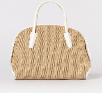 Coccinelle Borsa Tylde Coccinelle in rafia crochet e pelle martellata