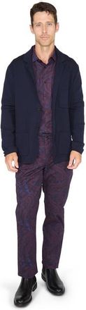 Lords of Harlech Jacob Merino Wool Sweater Blazer in Navy at Nordstrom, Size X-Large