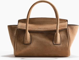 H&M Crossbody-Tasche aus Veloursleder - Beige