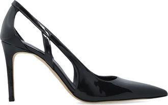Stuart Weitzman Schoenen, Dames, Zwart, 39 EU, Leer, Power Cutout Pump