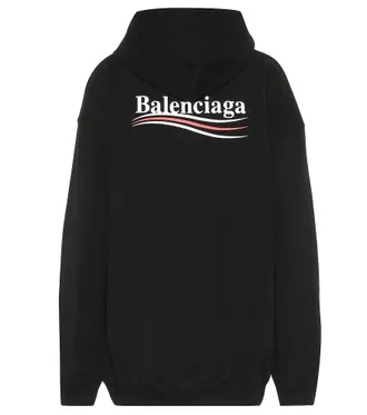 Balenciaga Logo cotton jersey hoodie from 850.00 on Stylight