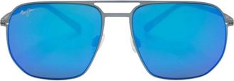 Maui Jim Zonnebril - Heren - Zonnebrillen - Grijs - 55 MM - Accessoires
