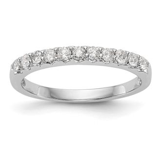 Diamond2Deal 14k Gold Lab Grown Diamond Wedding Band Ring 0.33Ct Clarity- VS Color- G-H