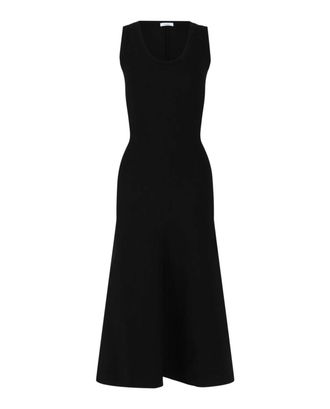 Ferragamo Womens Sleeveless Midi Dress In Black