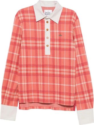 Vivienne Westwood Geruite Polo - Heren - Polos - Rood - S - Katoen - Tops