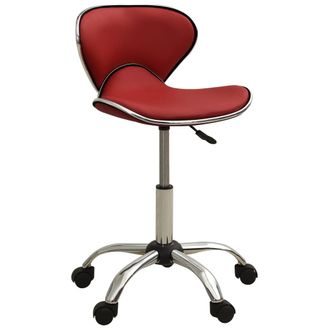 vidaXL Silla De Oficina De Cuero Sint&eacute;tico Rojo Vino Tinto Vidaxl