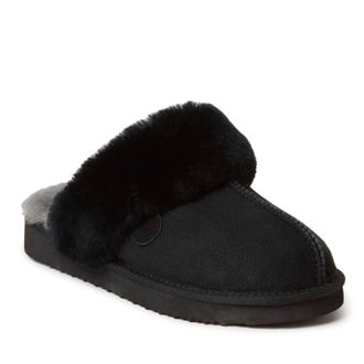 Dearfoams Fireside By Dearfoams Womens Sydney Genuine Shearling Scuff
