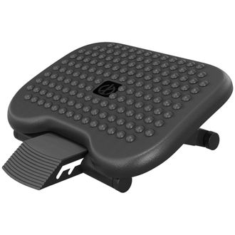 HOMCOM Foot Rest Adjustable Height And Angle Home Office Footstool Black | TJ Hughes