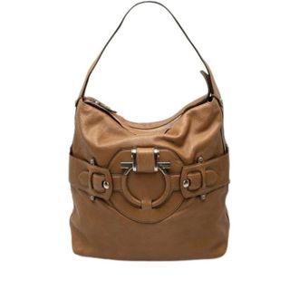 Ferragamo Pre-owned Shoulder Bag - Dames - Pre-owned - Bruin - Maat: ONE Size Leer