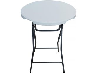 Habitat et Jardin Habitat Et Jardin - Mesa Alta Pliante En Pl&aacute;stico &Oslash; 80 Cm lili - Blanco