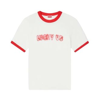 Kenzo T-Shirts, male, White, Size: 2XL Words Slim T-Shirt