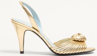 Valentino Garavani Coeur Royal Sandal In Laminated Nappa Leather 85Mm Wo