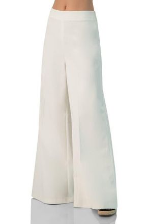 Ivonne Wide-Leg Culotte Pants in White at Nordstrom, Size 14